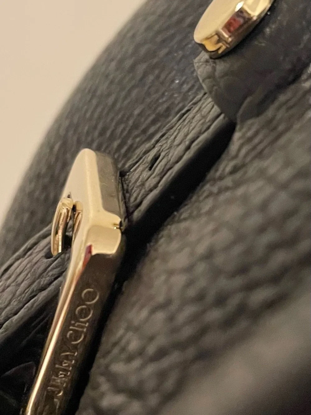 Jimmy Choo Authentic Black Pebbled Leather Backpack